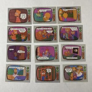 1990 Topps The Simpsons Set Of 21 Trading Cards